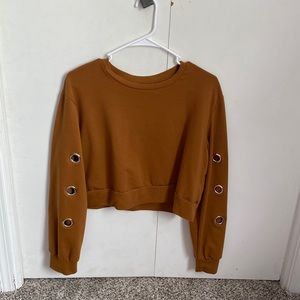 Brown cropped sweater